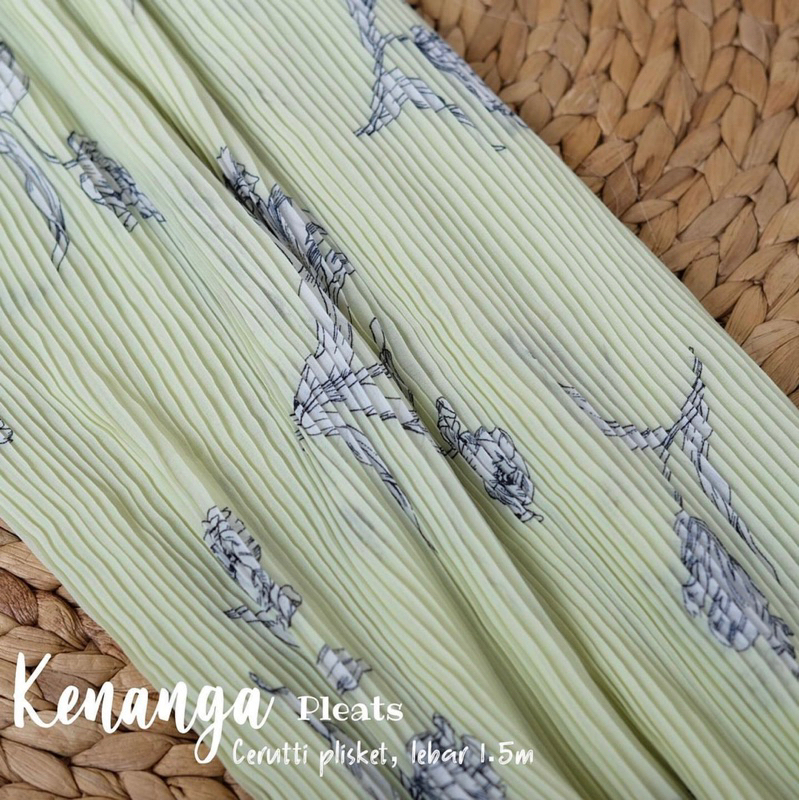 HARGA PER SATU METER / Kain Plisket Ceruty / Plisket satin / plisket motif - bahan baju plisket