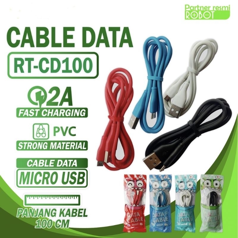 Kabel Data Robot RTCD100 2A For Android Micro Kabel Casan RTCD100