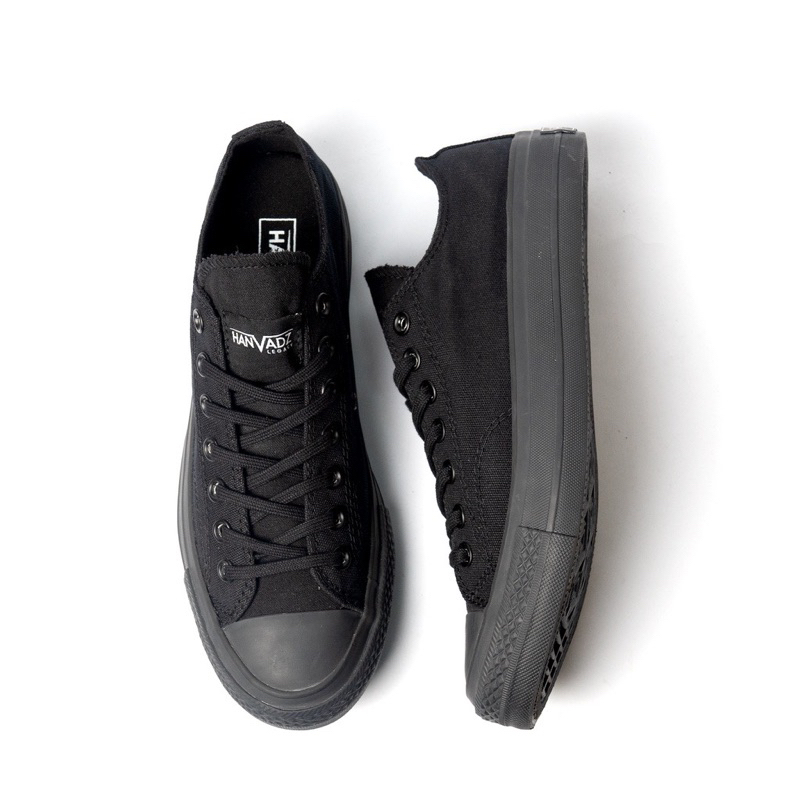 SEPATU HANVADZ 70s - SEPATU KANEKES HANVADZ FULLBLACK LOW