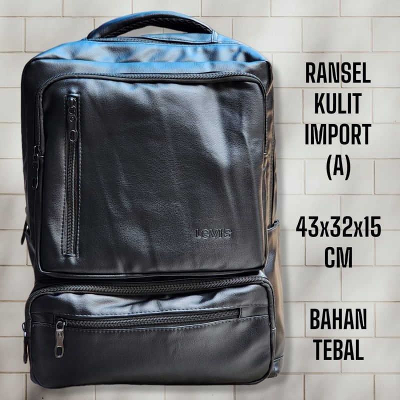 Tas Ransel Kulit import premium / Tas pria / Tas wanita /  original new