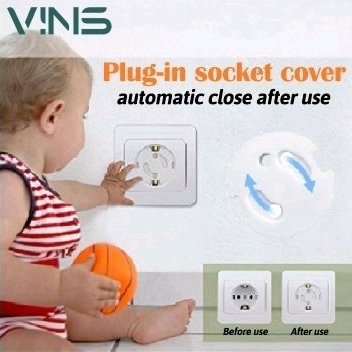 Pelindung pengaman penutup lubang stop kontak / Baby safety plug socket cover