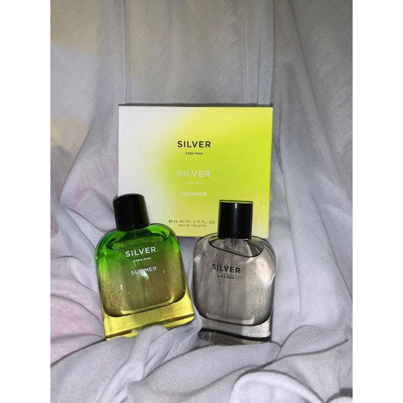 Original Parfume Zara Man Silver dan Zara Silver Summer isi 2pcs.