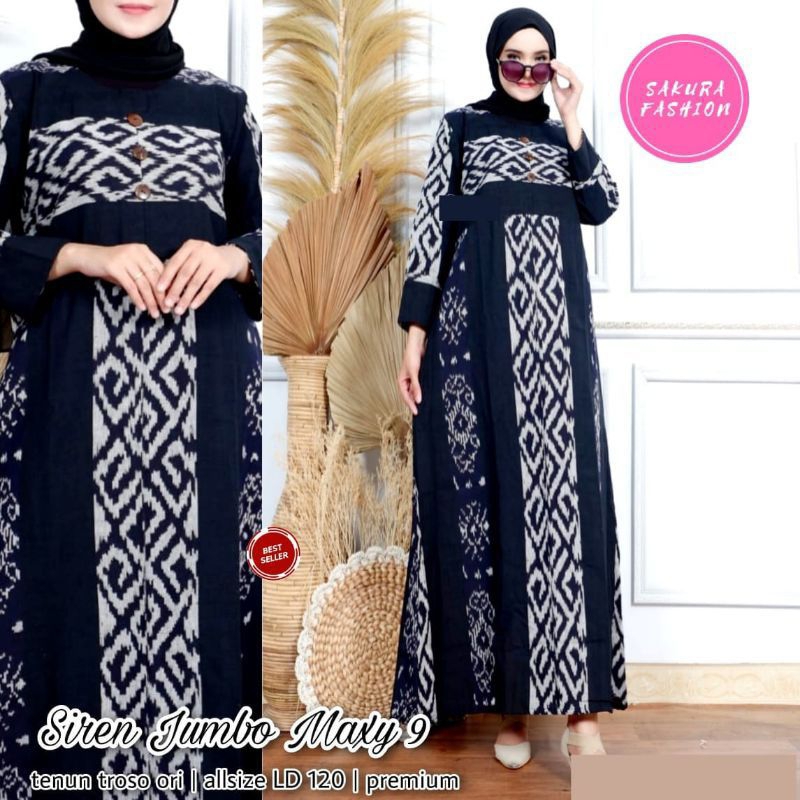 Gamis tenun -Baju tenun Hitam toraja