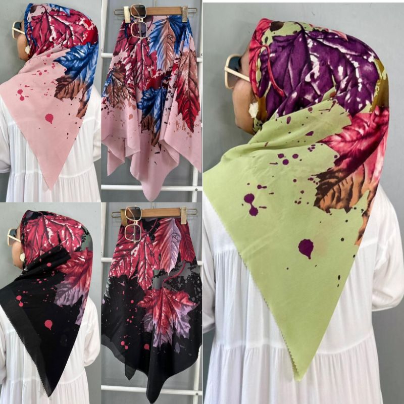 Hijab Motif Voal Segi Empat/hijab turki