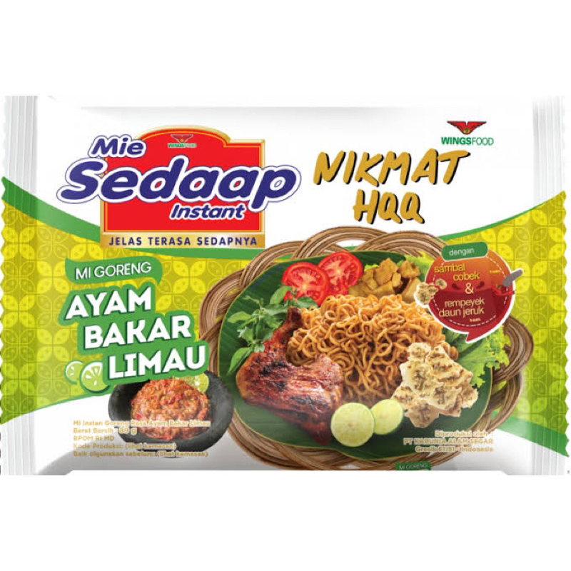 

Mie Goreng Sedaap Rasa Ayam Bakar Limau