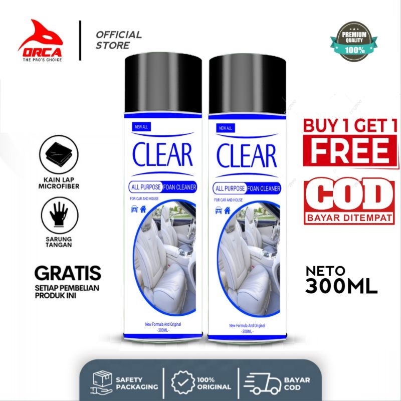 Buy 1 Get 1 New All clear foam pembersih serbaguna 300ml