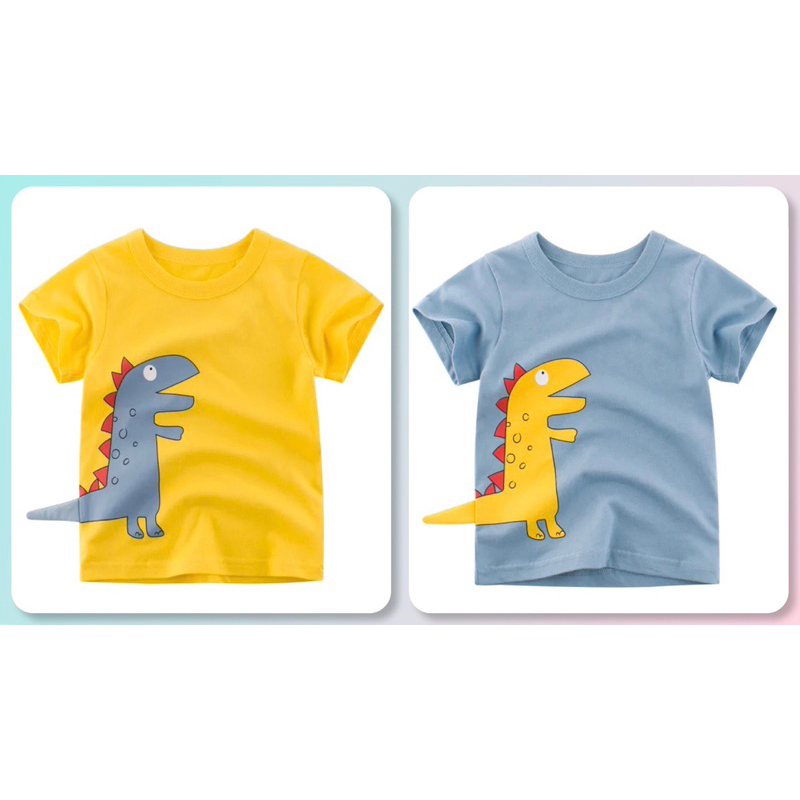 Baju Kaos Anak 3 D bahan Cotton Premium Untuk usia 1-7 Tahun Gambar Dino Tshirt Anak Bahan Kaos Adem Baju Atasan Anak Murah