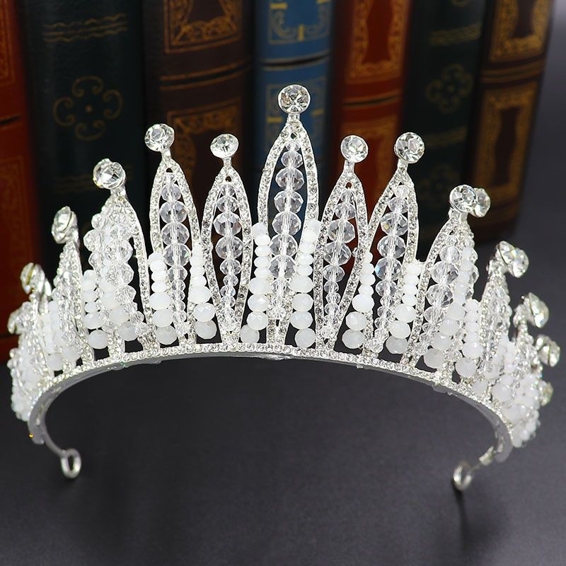 Intan Crown - Mahkota Pengantin Mewah - Wedding Crown Besar Silver