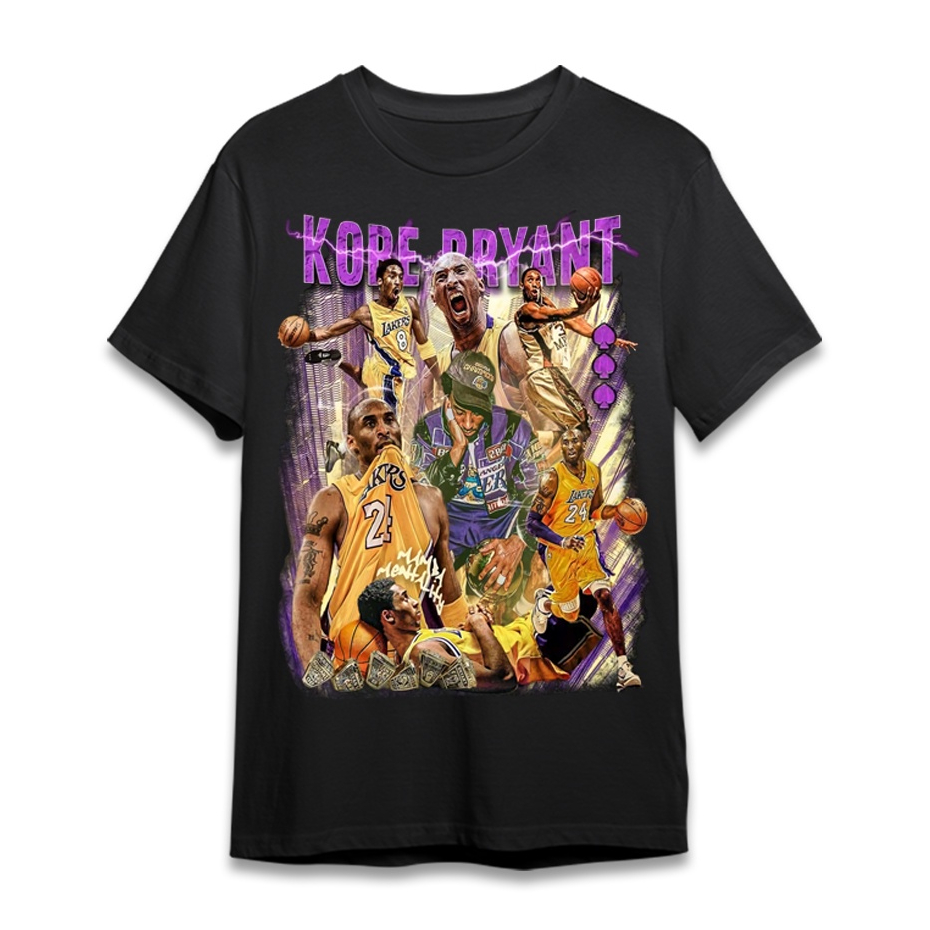 Kaos Kobe Bryant Baju Tshirt Lakers Basket Vintage Metal Metalica Aesthetic Unisex Pria Wanita