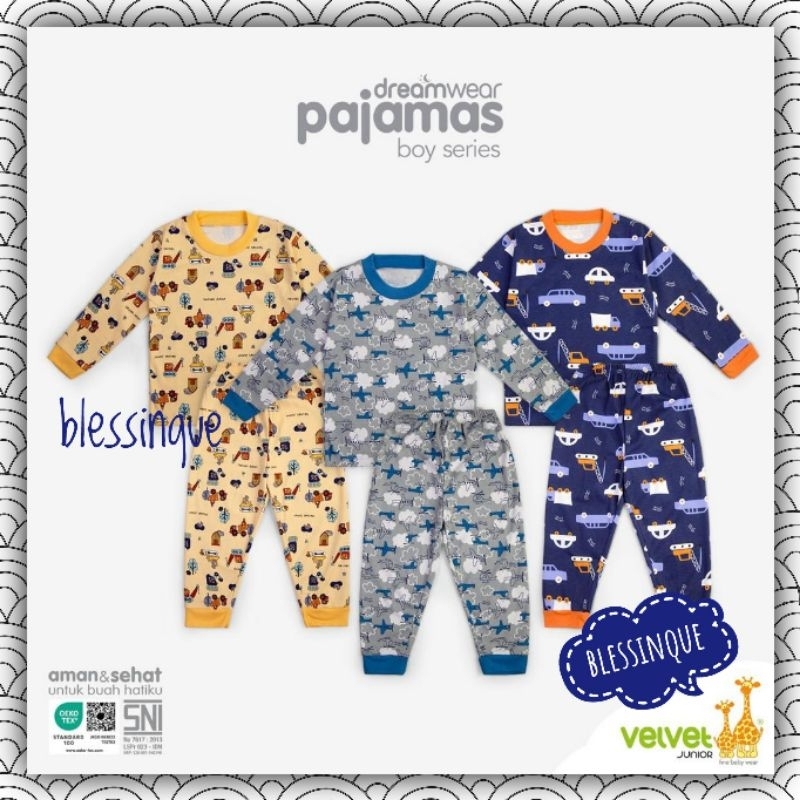 Velvet Junior PIYAMA Dreamwear Boy BIG SIZE 2-10 Tahun