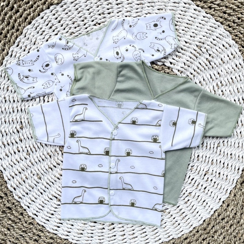 3 PCS Baju Lengan Pendek Bayi Bayi Atasan Bayi Baju Newborn Baju Bayi Baru Lahir Gift Bayi Hadiah Lahiran Bayi baju bayi lengan Pendek ASYAM BABY