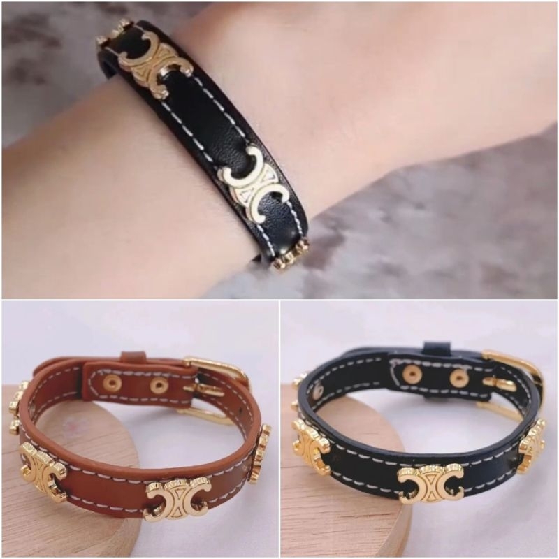 Gelang Kulit Branded Band Gelang kulit  branded band bahan kulit Premium Quality G1129