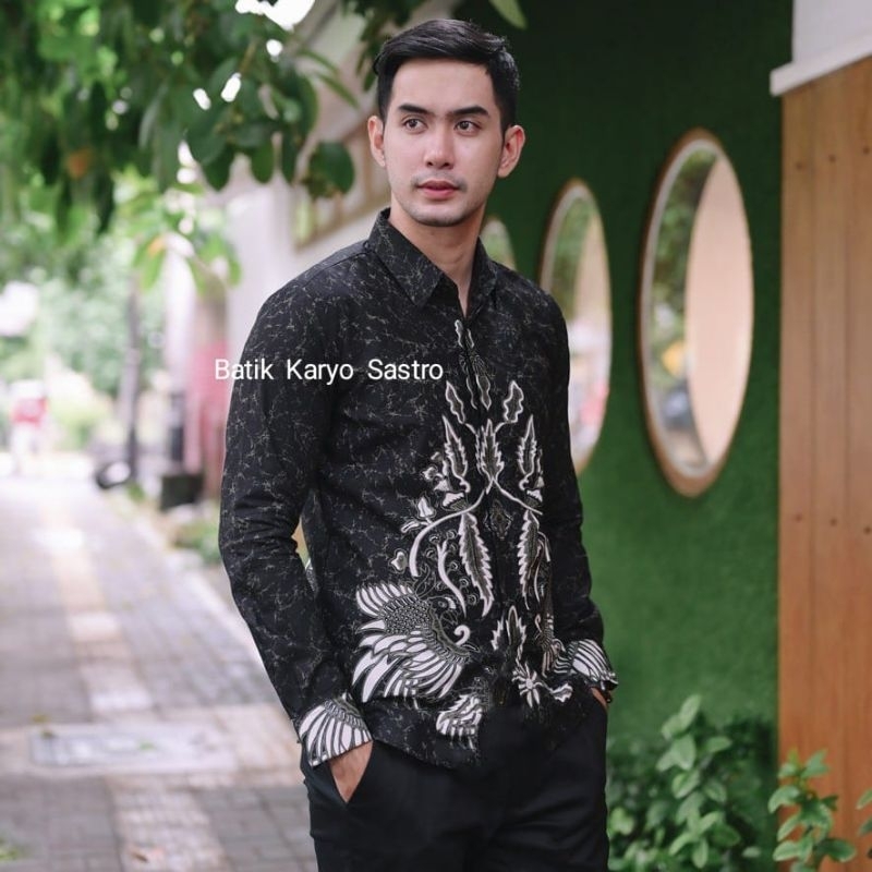 Baju Kemeja Batik Pria Lengan Pendek Slimfit Premium Katun Lapis Furing