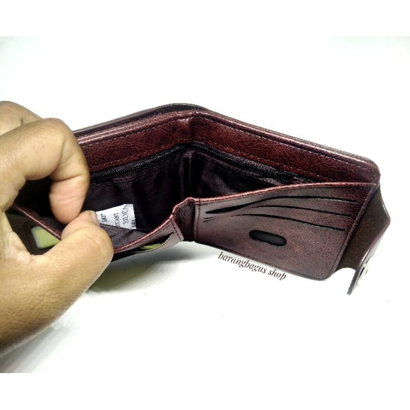 dompet kulit pria import murah keren model kancing