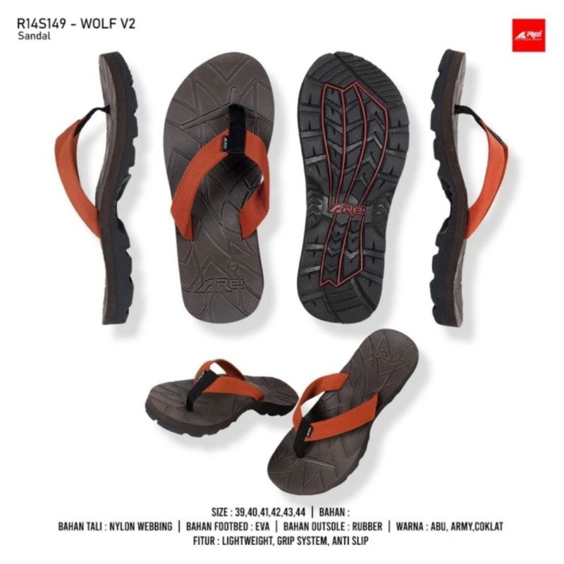sandal gunung original jepit arei wolf sandal arei outdoorgear