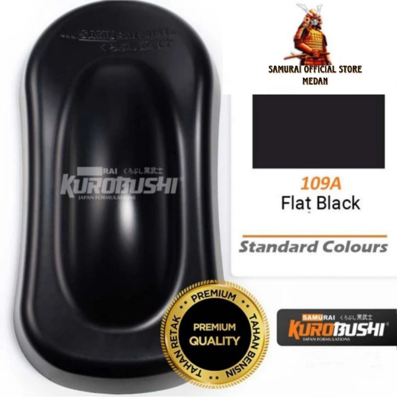 Samurai Paint Flat black 109A hitam doff #109A
