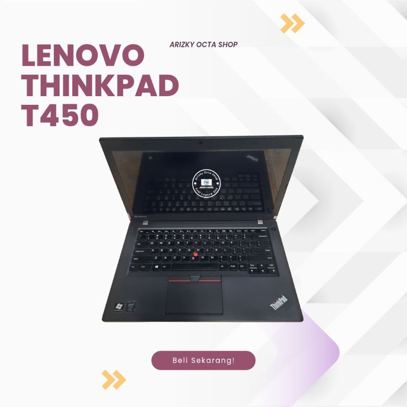 Lenovo ThinkPad T450 Core i5 Ram 4/8GB SSD 128GB harga super sale obral siap pakai