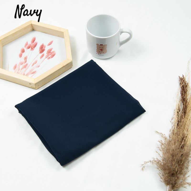 pashmina kaos premium/hijab jersy premium/jilbab pashmina instan/pashmina rayon/pashmina bagus murah-Navy