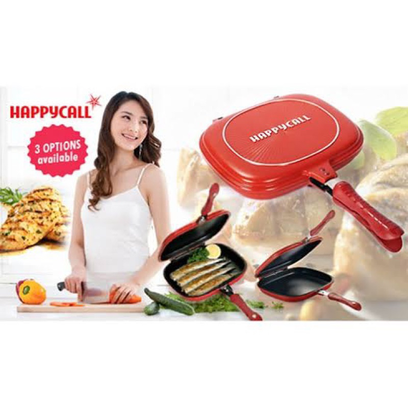 DOUBLEPAN DOUBLE PAN HAPPYCALL 32 CM PANCI 2 SISI HAPPY CALL