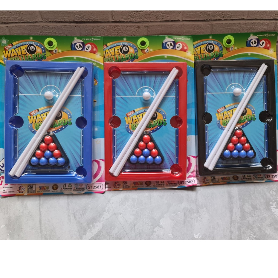 "BISA COD" Mini Game Mainan Anak dan Keluarga Mini Billiard - Meja Bilyard Anak ST 2583 Mainan Bola Sodok Anak SNI Murah