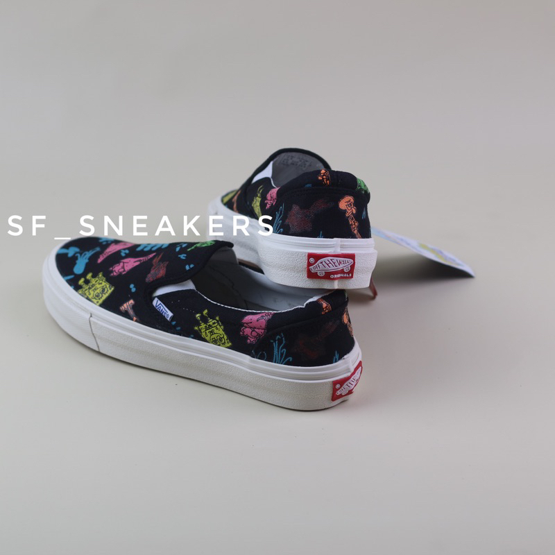 Vans Slip On Spongebob Pria Wanita Unisex Grade ORIGINAL Waffle DT Best Quality