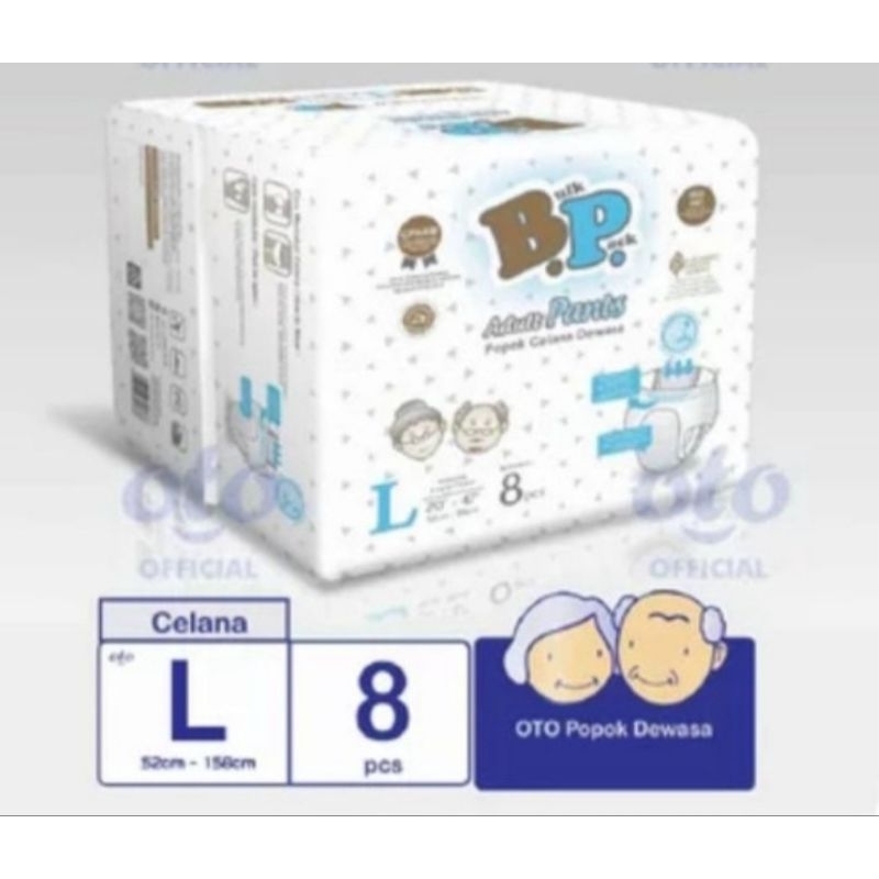BP adult diapers celana L8