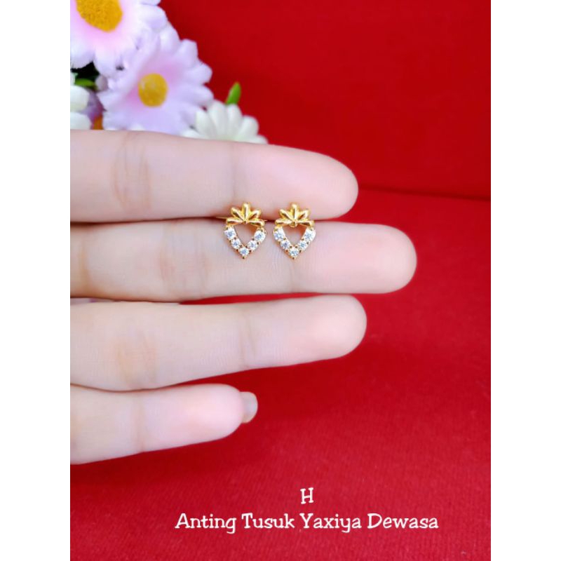 anting patem / tusuk kupu lapis emas18k