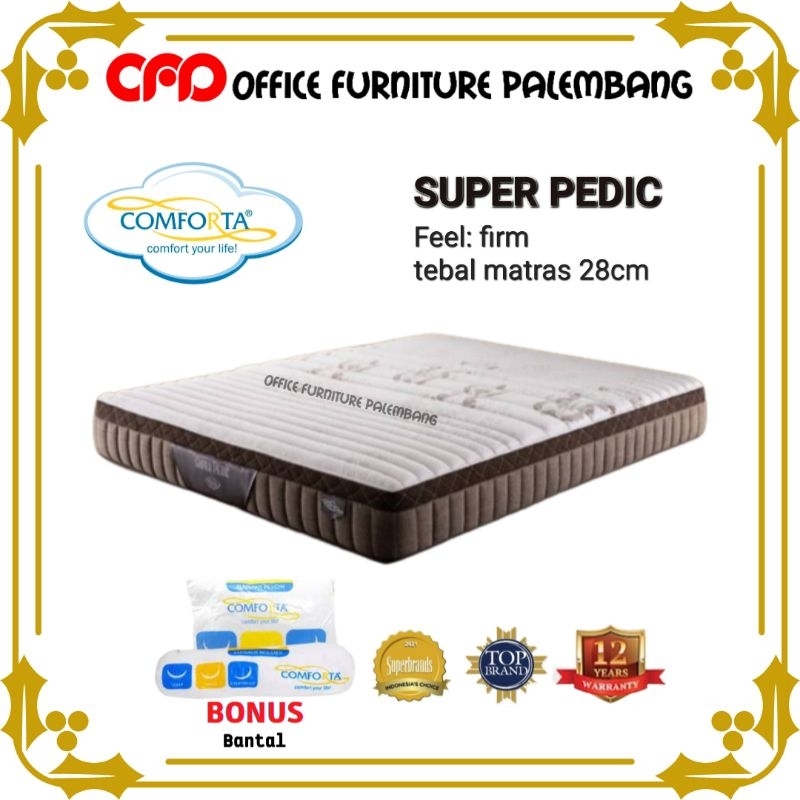 matras springbed comforta super pedic kasur spring bed original orthopedic