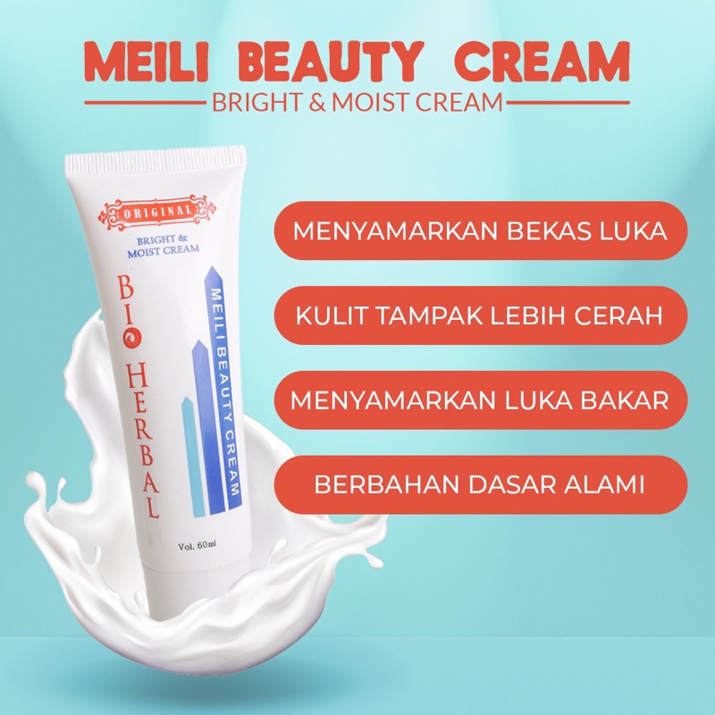 BPOM Obat Cream Penghilang Bekas Luka Lama Hitam Koreng Bopeng Meilibahenling Bio Herbal Original BPOM