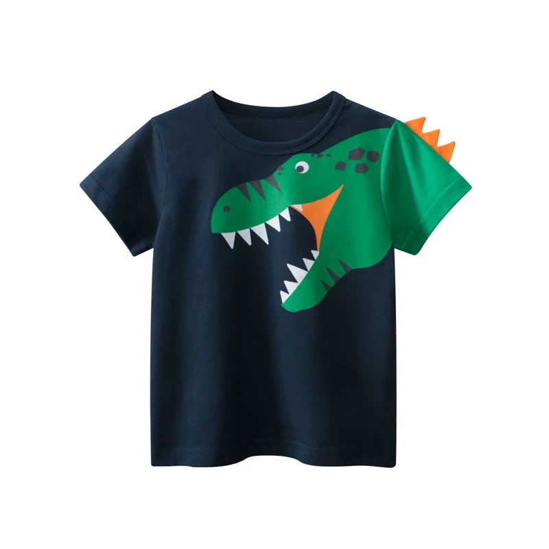 Kaos Anak Import Gambar 3D Bahan Premium Quality Baju Tshirt Anak Laki laki Gambar Dino Baju Atasan Anak Murah Kaos Anak Lucu