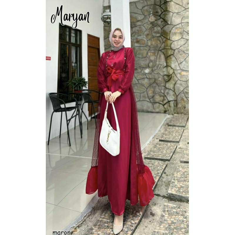 Maryan Set, SETELAN LEBARAN GAMIS +OUTER TILE CANTIK MODIS FIT XXL LD 110 TERMURAH OOTD KEKINIAN TERLARIS