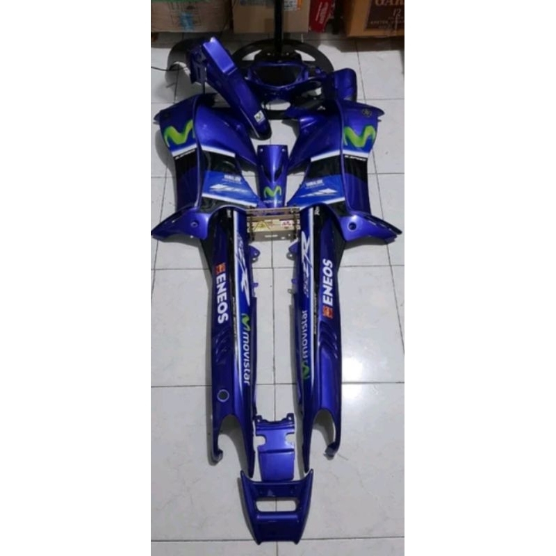 Yamaha 125 ZR body set cover set cover motor biru movistar original