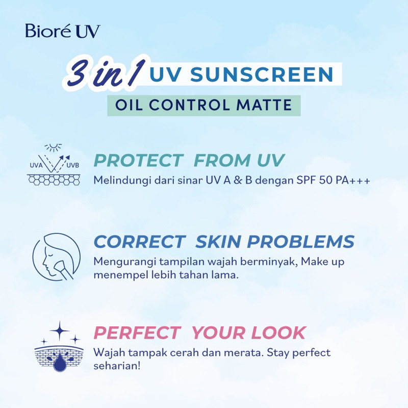 Biore UV Fresh &amp; Bright Oil Control Matte Sunscreen SPF 50+ PA+++