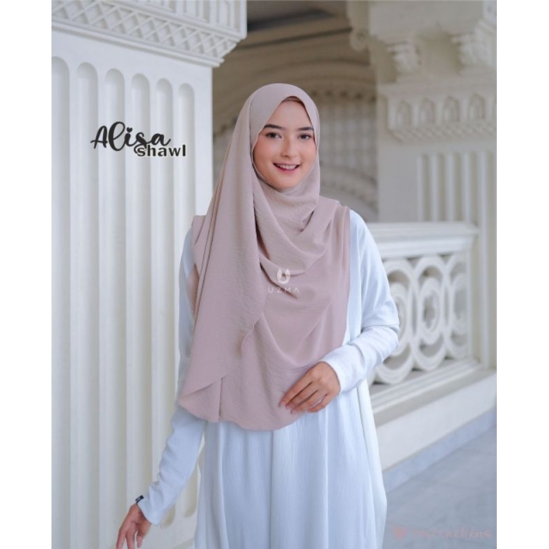 Alisa Shawl by Uzma Hijab Pasmina crinckle krinkle Free ongkir cod alisha pashmina malay malaysia st