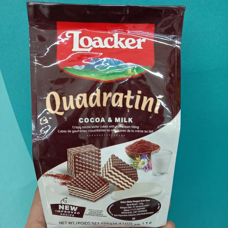 

loacker quadratini cocoa&milk 125gr