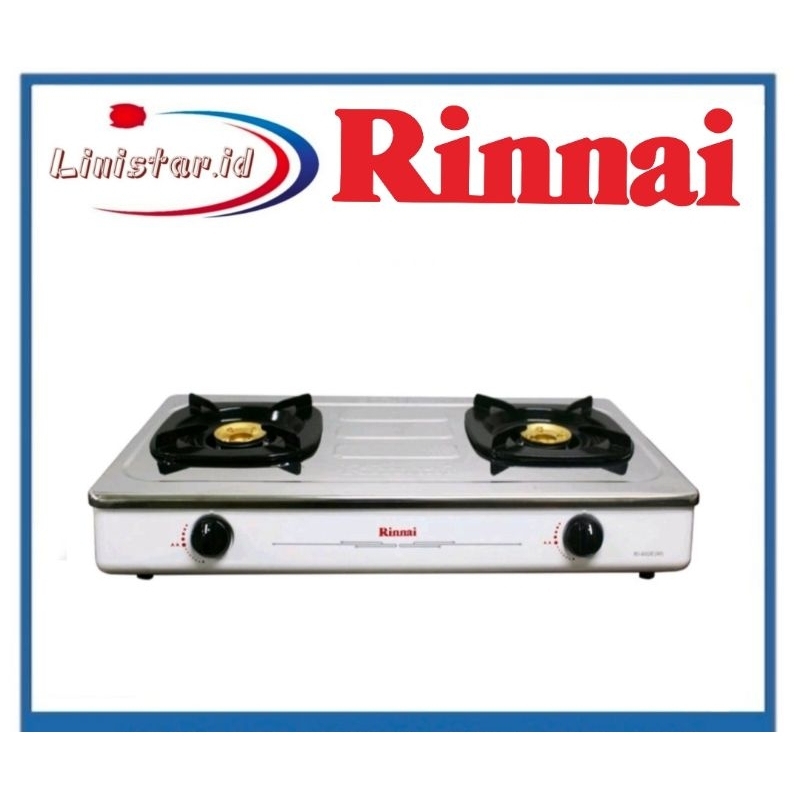 Kompor Gas 2 Tungku Rinnai RI-602E(W)/rinnai ri-602E(w)/Rinnai 2 tungku white/KOMPOR GAS RINNAI RI-6