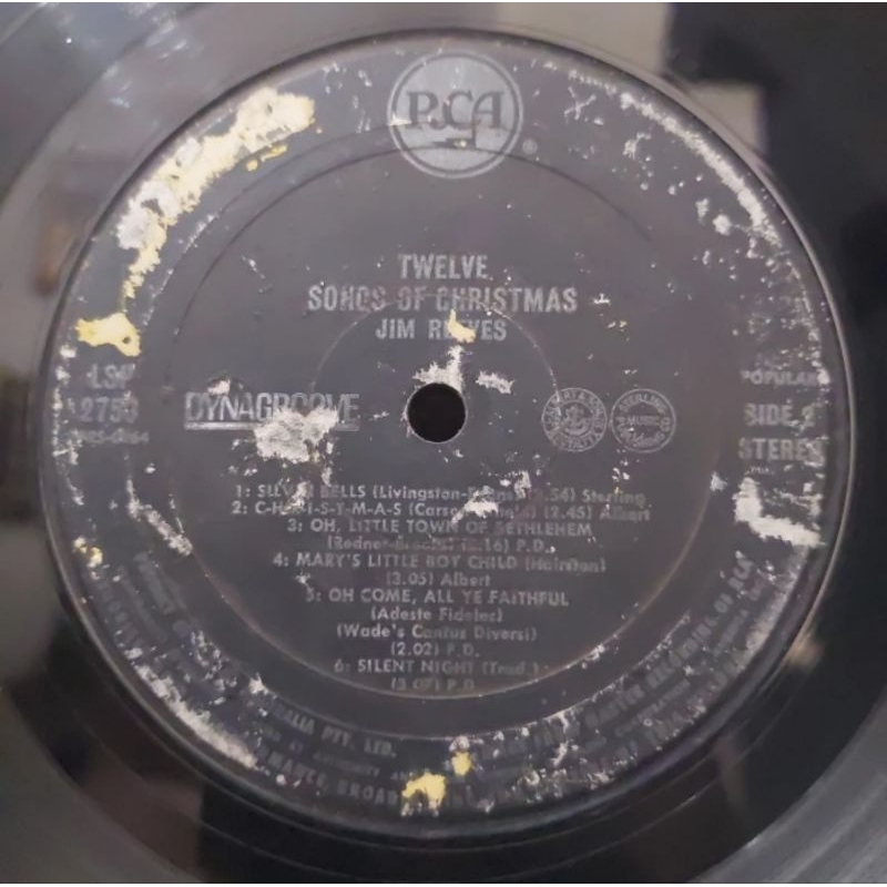 Vinyl Piringan Hitam 12 inch Jim Reeves-Twelve Songs Of Christmas