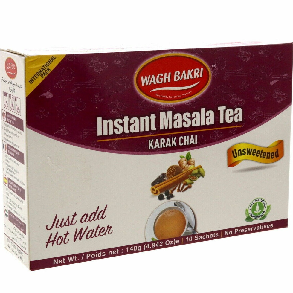 

INSTANT MASALA TEA Karak Chai UNSWEETENED 140G WAGH BAKRI
