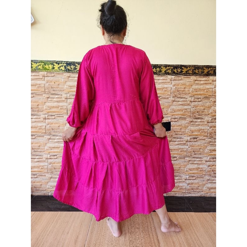 LONGDRESS TUNIK KANCING 3/LONG