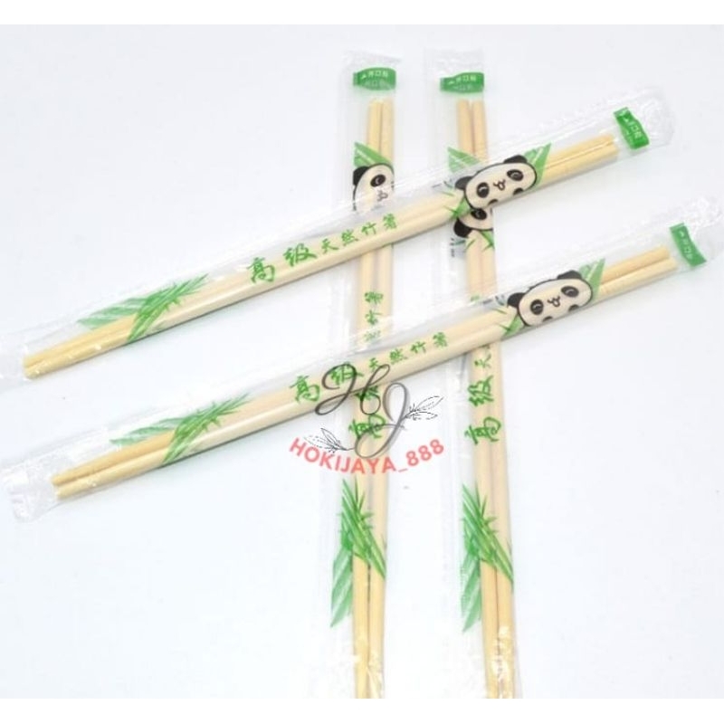 ❤hoki❤Sumpit bambu cap panda 1pak 50psg