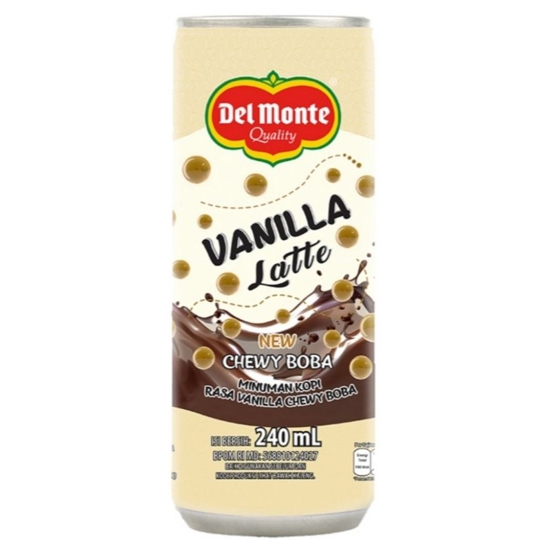 

Del Monte Vanilla Latte Minuman Kopi Chewy Boba 240ml