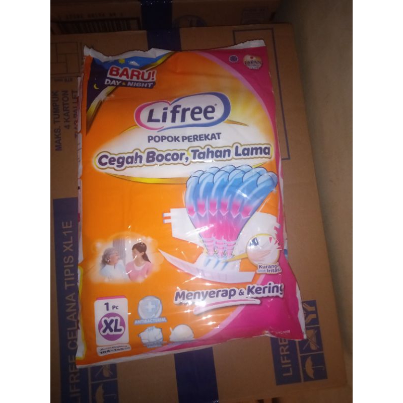 Lifree Popok Perekat ukuran XL isi 1 (Popok Dewasa/Lansia)