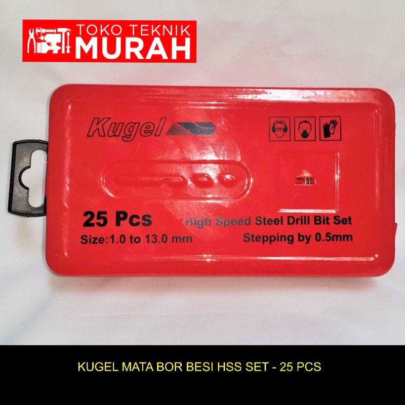 Kugel Mata Bor Besi Set 25 Pcs Drill Bit HSS   25 pcs/set