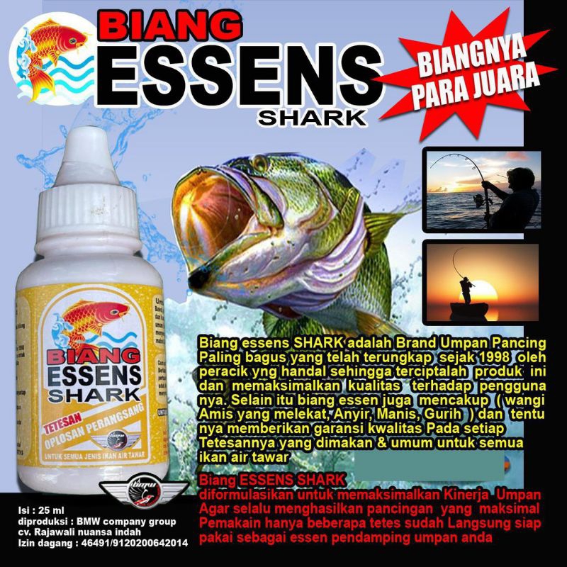 Biang Essen Shark Umpan Pemikat Ampuh Mancing Pancing Segala Jenis Ikan