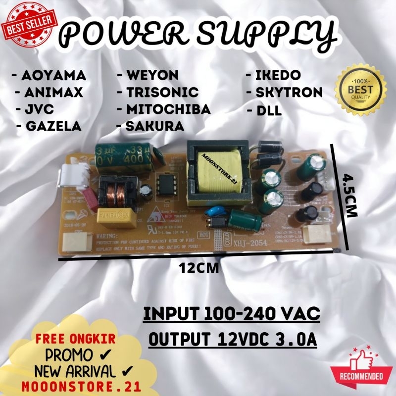 POWER SUPPLY LCD LED TV CHINA 12V 3A