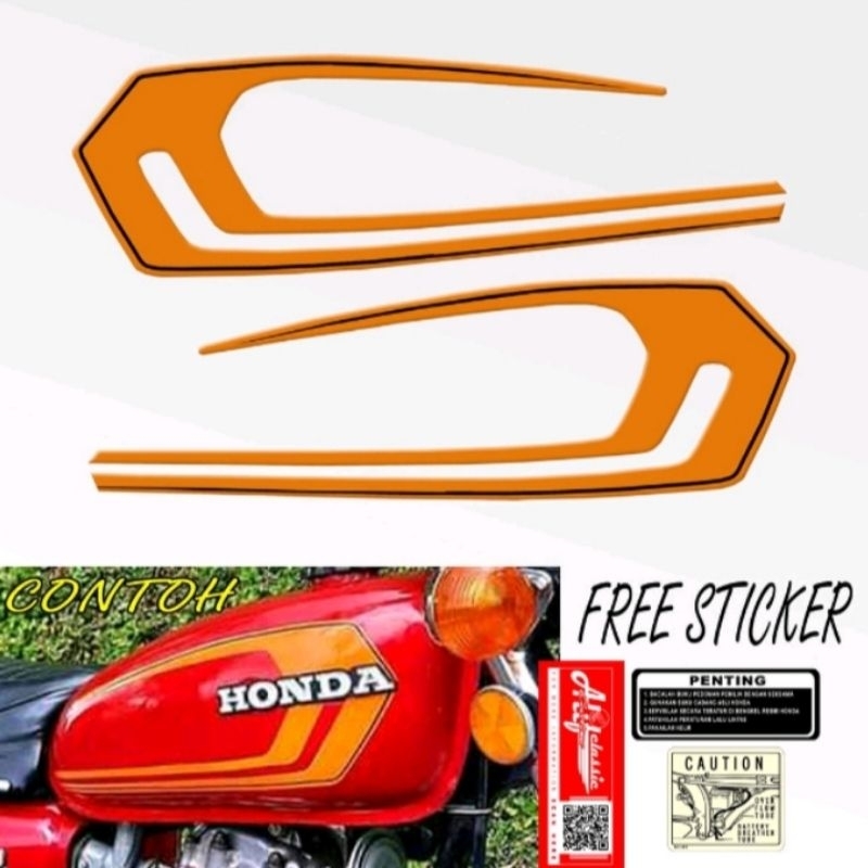 Polet tangki Honda cb100 k3 striping tangki Honda cb100 k3