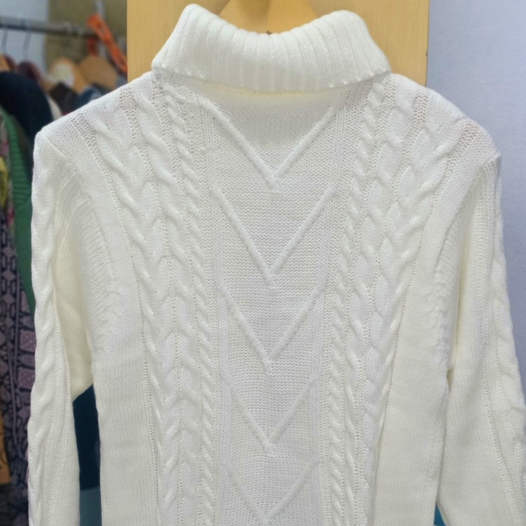 TURTLENECK Sweater Dewasa Kerah Tinggi Cable Knit Oversize [PREMIUM]