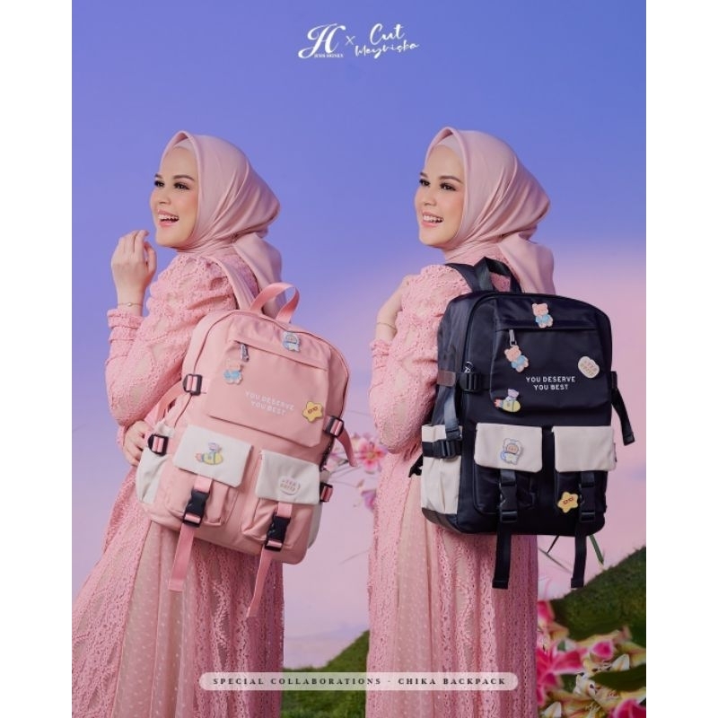 Chika Backpack Tas Ransel Backpack Wanita Original Jims Honey Realpic cod antiair tas gemblok kerja official store