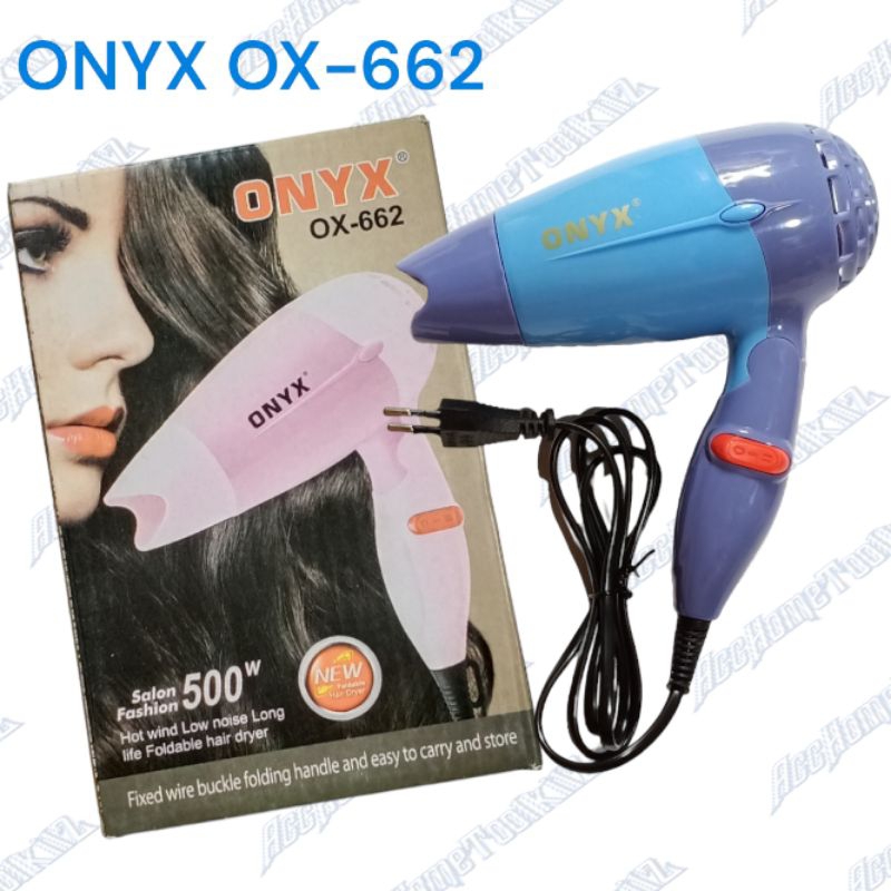 Hair Dryer Lipat Mini ONYX - 662 500 Watt / Pengering Rambut