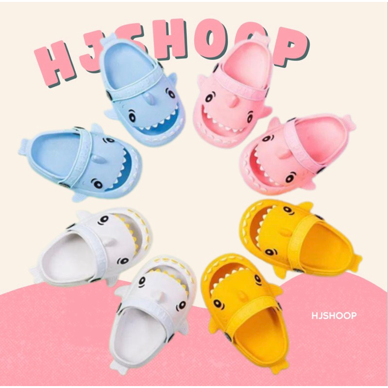 SANDAL HIU ANTI SLIP ANAK LAKI LAKI SHARKY SANDAL BABY SHARK DEWASA SANDAL ANAK PEREMPUAN SHARK CART
